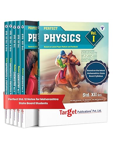 Std 12 Books - Physics, Chemistry and Maths | PCM | Science | Perfect Notes | HSC Maharashtra State Board | Based on the Std 12th New Syllabus | Set of 6 Books
