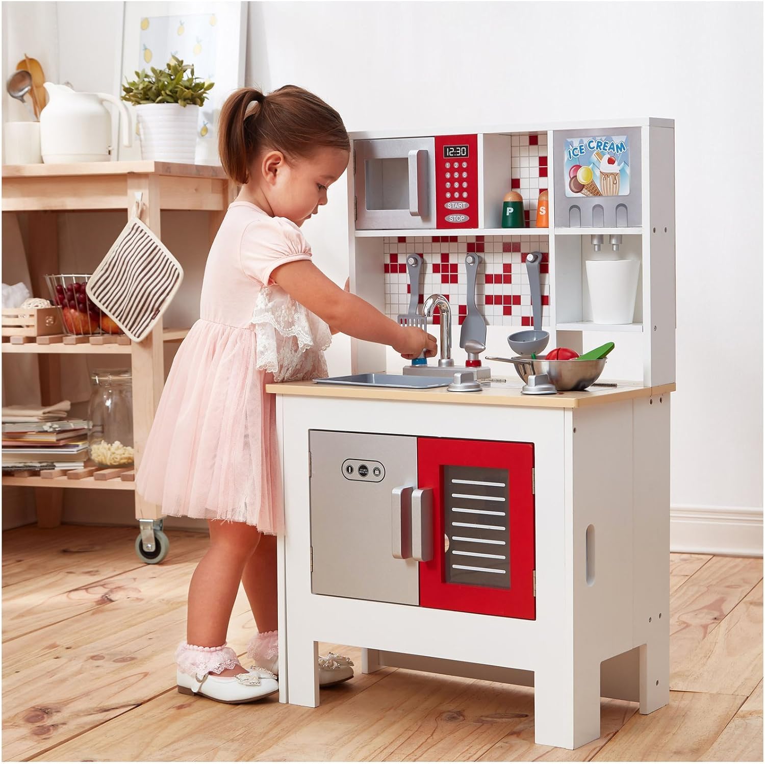 Teamson Kids - Big Foldable Kitchen - White Playset