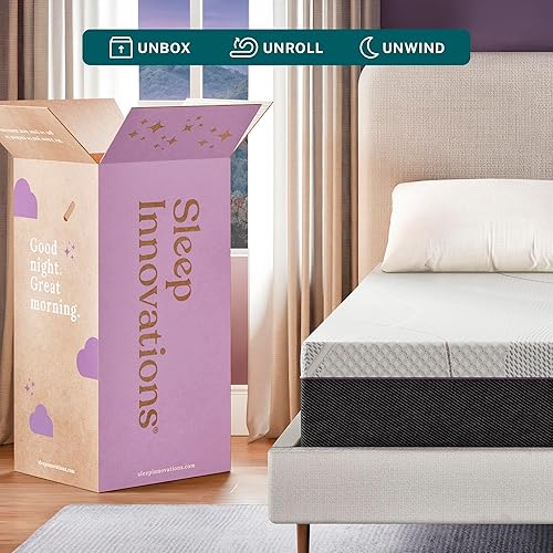 Miniatura 6 de Sleep Innovations Shiloh - Colchón de espuma viscoelástica de té verde de 14 pulgadas, tamaño matrimonial, cama en una caja, sensación media