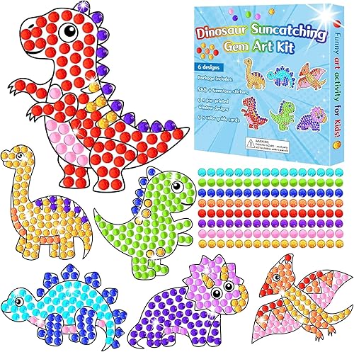 Vista 9 de Qyeahkj 6 piezas de manualidades del día de San Patricio, sombrero de trébol, gema de diamante, atrapasoles para niños, pintura de diamantes de San