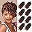 Bileaf Short Passion Twist Hair 6 Inch Pre-twisted Passion Twist Crochet Hair 8 Packs Pre Looped Crochet Passion Twist Braiding Crochet Hair for Women and Kids Bohemian Synthetic Hair Extensions T350