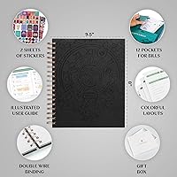 Vista 18 de Legend Budget Planner & Monthly Bill Organizer with Pockets – Home Finance & Expense Tracker – Notebook for Household Budgeting (Periwinkle)