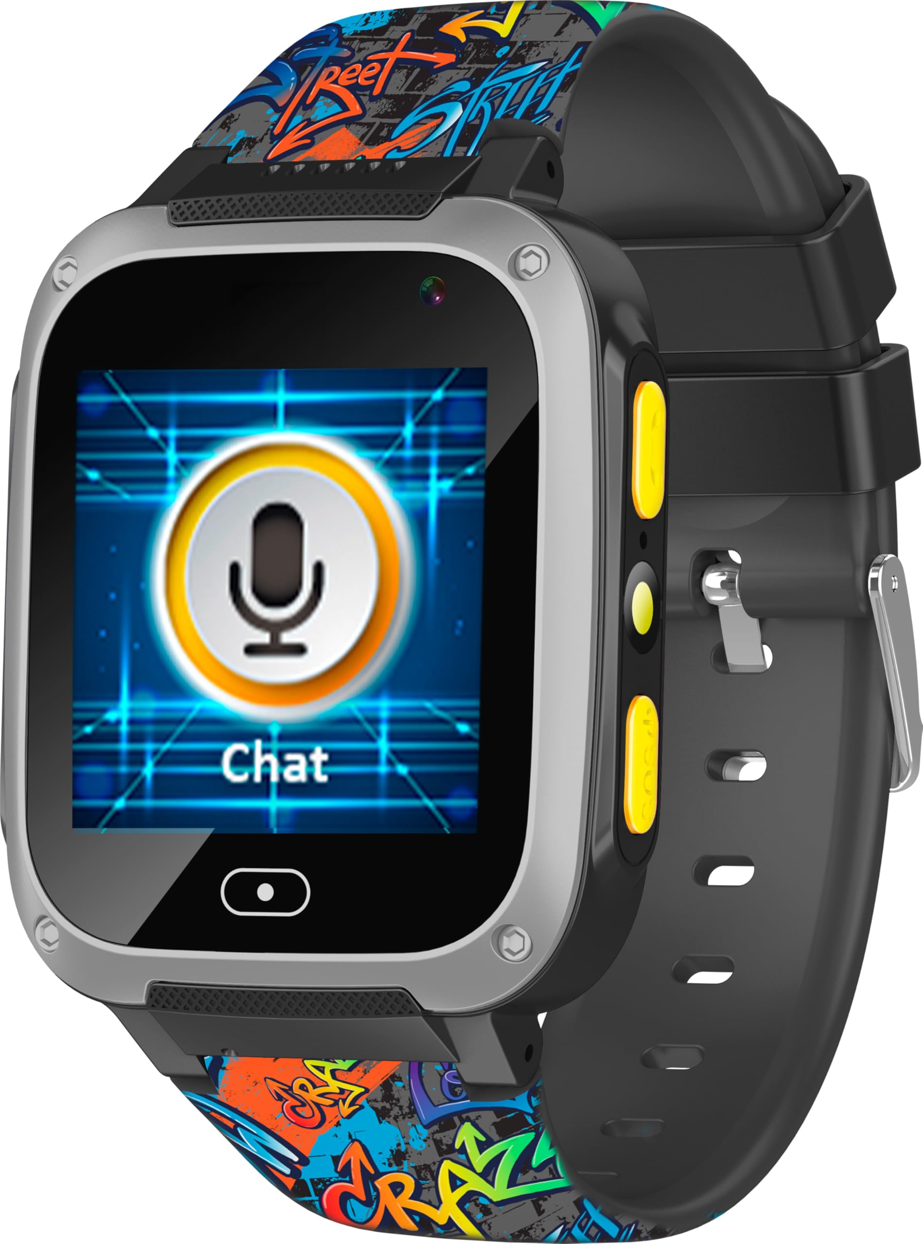 Cefa Toys - Reloj Inteligente Holawatch Urban Black, Entretenimiento para Niños y Seguridad para Padres, Conectividad 2G, Localización LBS, Tarjeta SIM, Pantalla Táctil, Cámara, Juegos y Llamadas