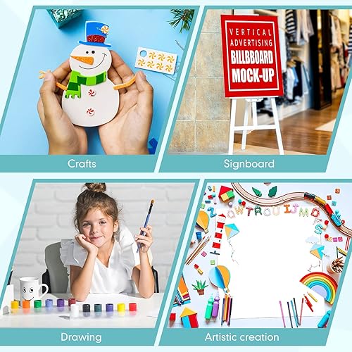 Vista 3 de Kathfly Paquete de 6 tableros grandes de espuma a granel de 3/16 pulgadas de grosor, tablero de espuma gigante de presentación, tablero en blanco