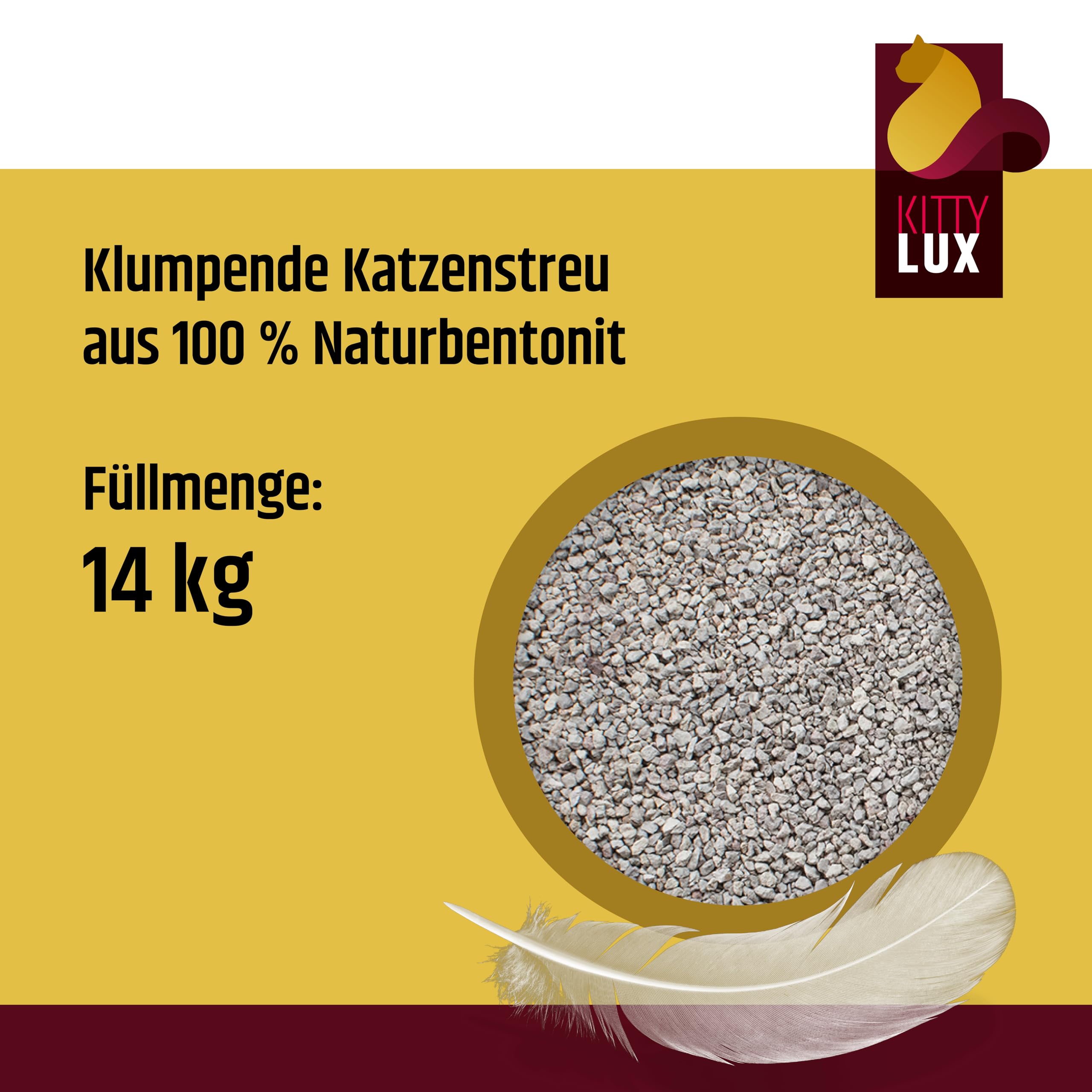 klumpende Katzenstreu Ultimate Pure 2x14kg ohne Duft für Sensible Katzen, Klumpstreu 100% Naturbentonit, extrem staubarm, Feste Klumpenbildung, schnelle Geruchsbindung, geringer Verbrauch