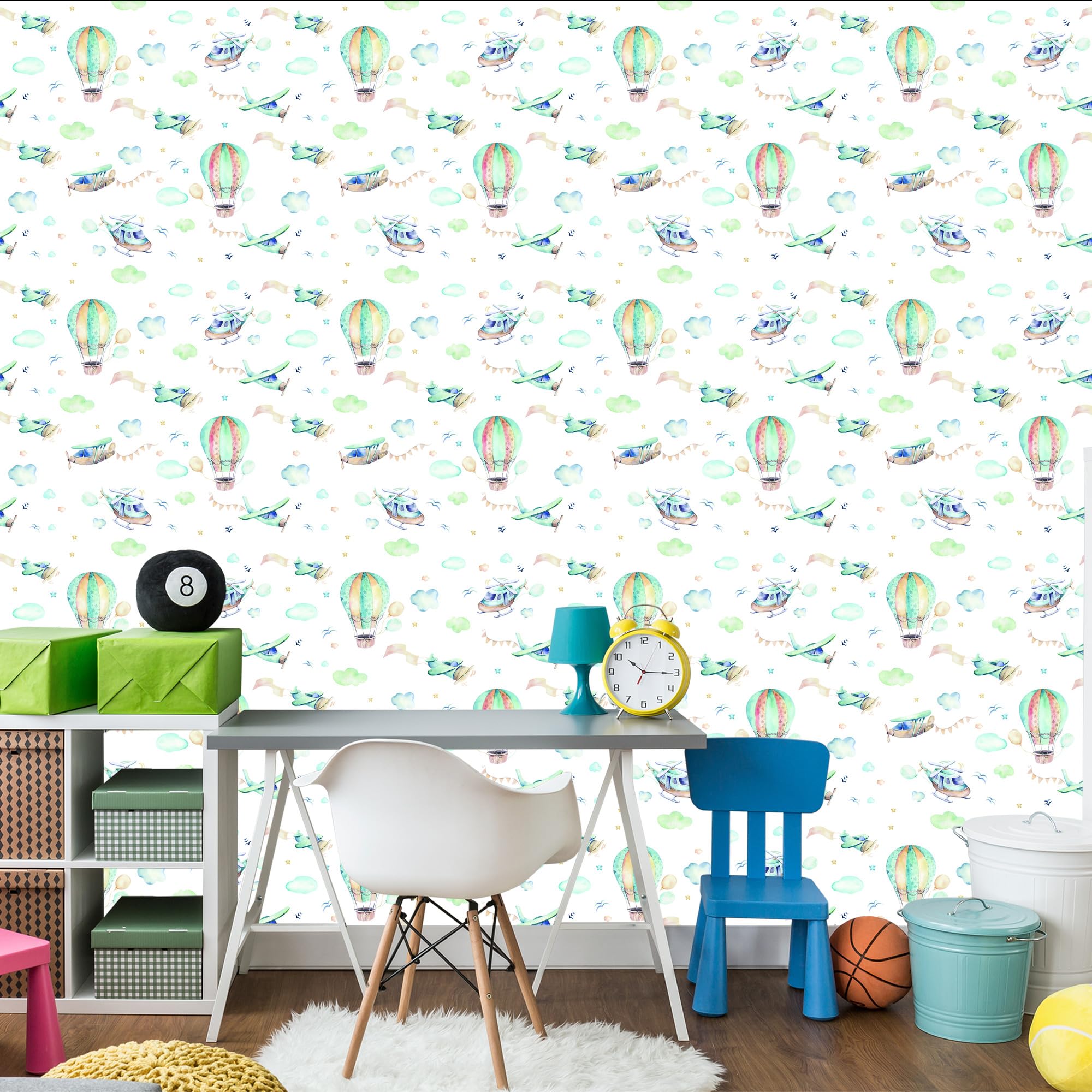 Papier peint intissé Ballons dans étoiles 50×1000 cm