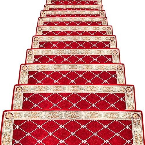 Miniatura 1 de TINTON LIFE Juego de 13 alfombras antideslizantes y lavables con parte trasera de goma antideslizante para interiores, protectores de escalera