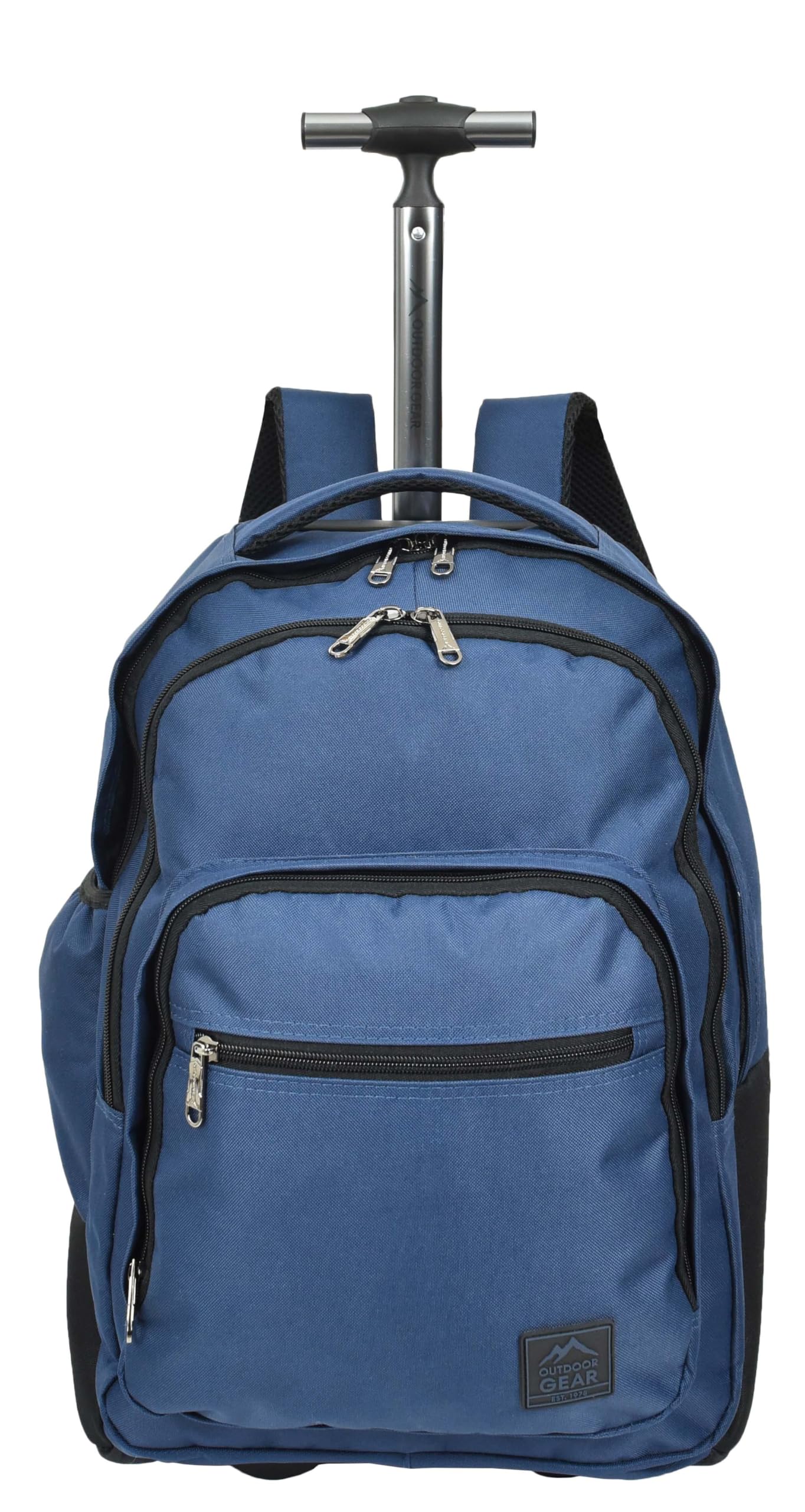 House Of Leather Cabin Size Backpack with Wheels Hiking Trekking Camping Rucksack with Telescopic Handle Vulcan, Navy, Cabin