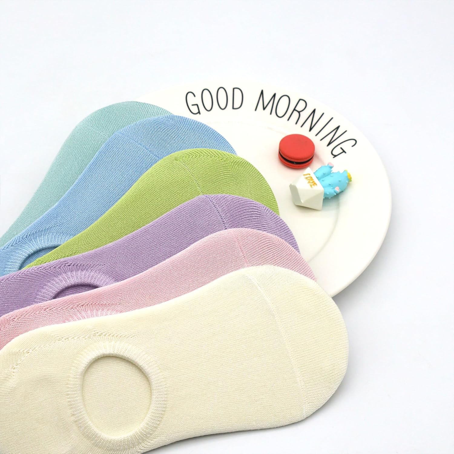 SERISIMPLE Low Cut Thin Womens Viscose Bamboo Socks No Show Invisible Non Slip with Grips Lightweight Liner Flats 6 Pairs - Image 5