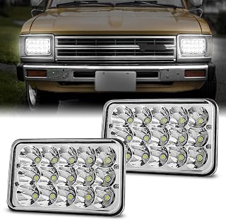 2PCS 4x6 LED Headlight Sealed Beam, 45W Headlight Replacement 6x4 Headlight For Truck Chevy K10 K20 Van RV Camper