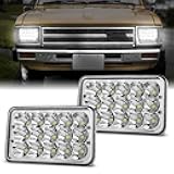 2PCS 4x6 LED Headlights Sealed Beam, 45W 4X6 LED Headlight Replacement Compatible for Chevy S10 Blazer 1994 1995 1996 1997 Peterbilt Kenworth Freightinger Probe DOT