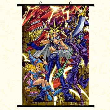 Tina Art Dual Monster Yumi Anime Large Framed Poster with hooks 24x36 INCH for kids yugi DM