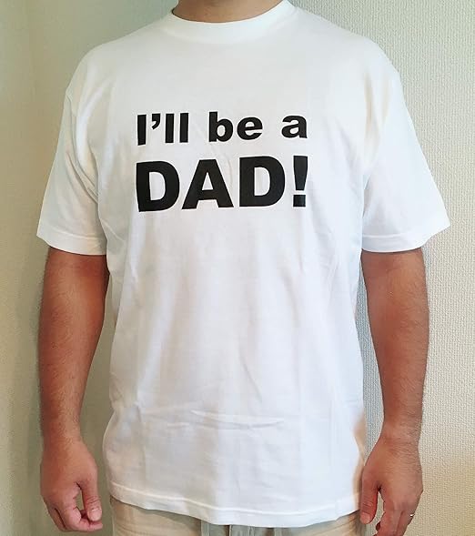 Amazon マタニティフォトｔシャツ パパ用 I Ll Be Dad M Tシャツ カットソー 通販