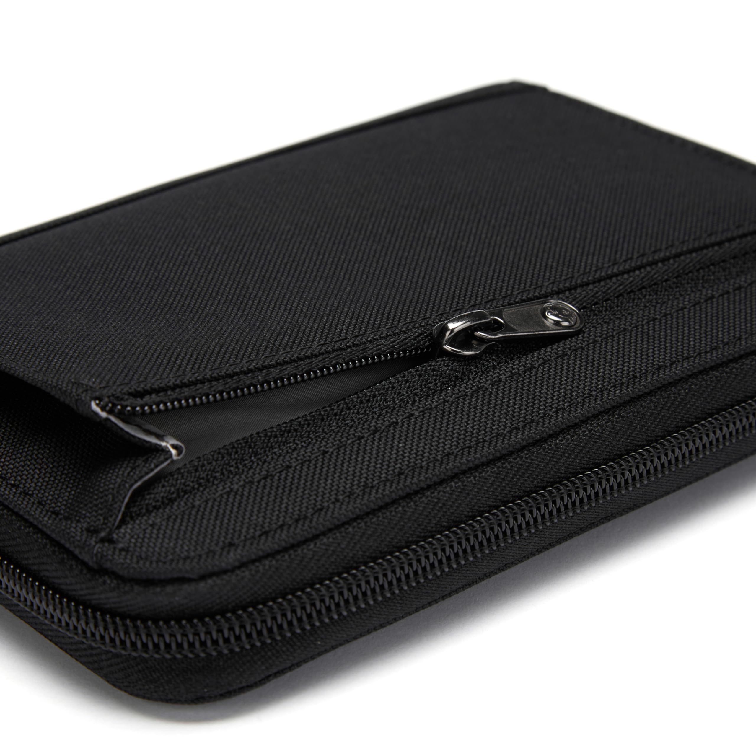 Pacsafe Kompaktowy organizer podróżny, blokujący RFIDsafe RFID, czarny (Jet Black), rozmiar uniwersalny, blokujący RFID Rfidsafe kompaktowy organizer podróżny