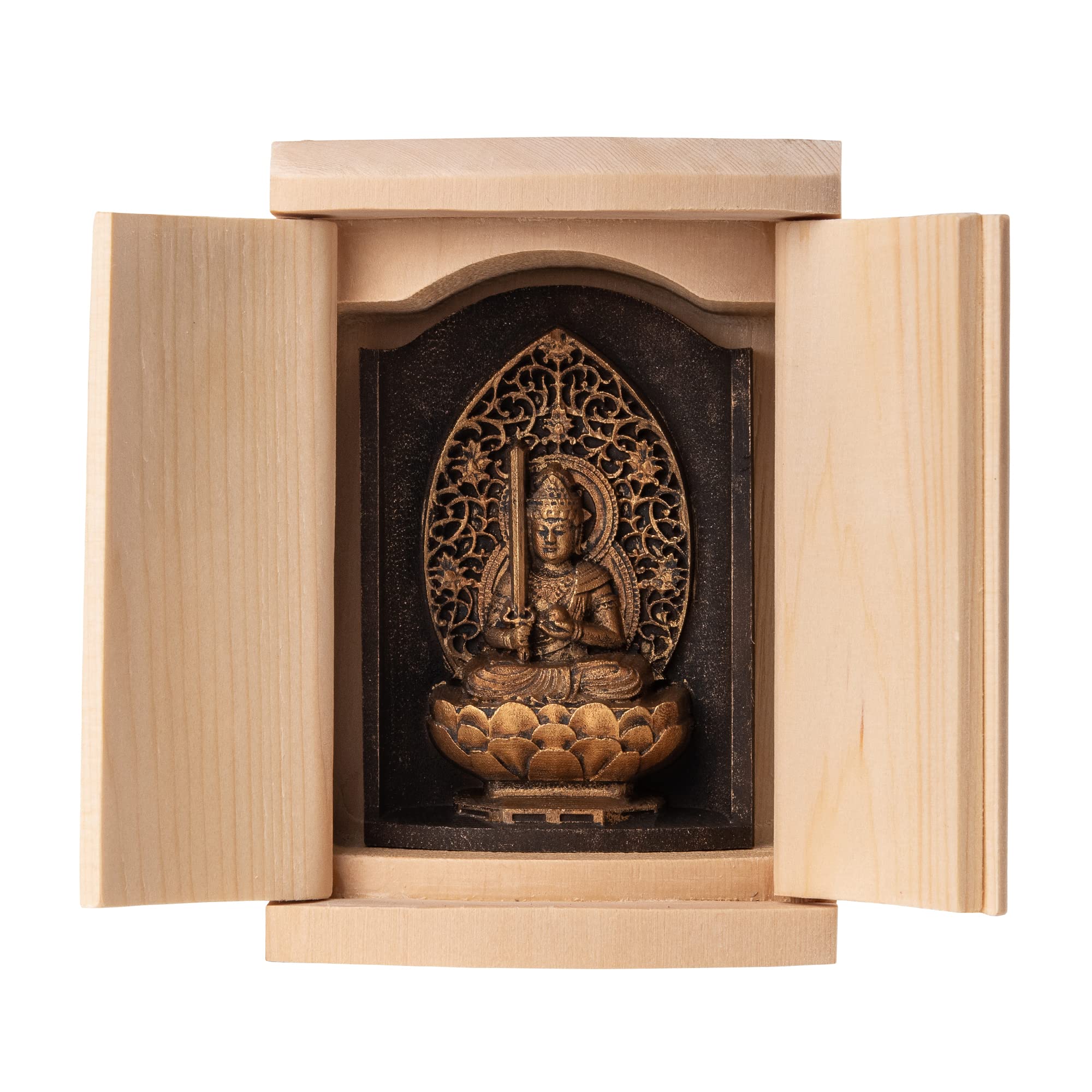 銅製 仏像 虚空蔵菩薩仏像 家内仏堂 奉納 装飾品 工芸品 置物 厨子入り虚空蔵菩薩(江戸時代) 仏像 念持仏 置物