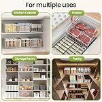 MSERCUOR Freezer Organizer Bins, 3 Pack Big Stackable Deep Chest Freezer Organizer Bins, Foldable Baskets with Handles, White Storage Container Baskets for 5 to 9 Cu.FT Deep Freezer Sort Frozen Meats