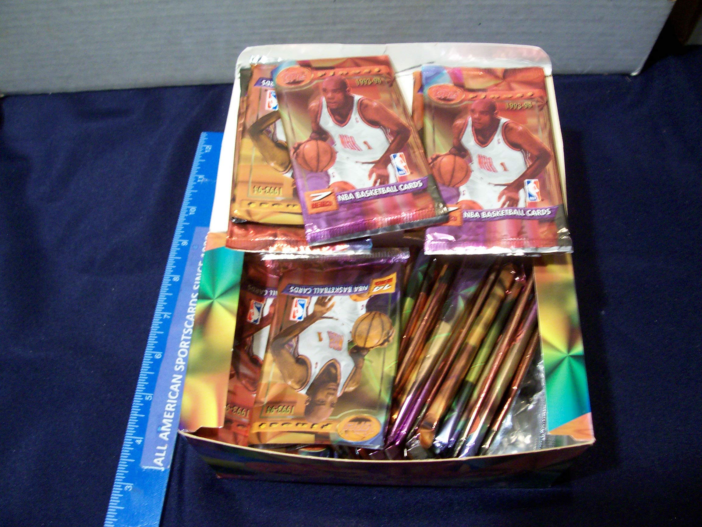 1993-94 TOPPS FINEST BASKETBALL JUMBO EMPTY BOX WITH 40 WRAPPERS 