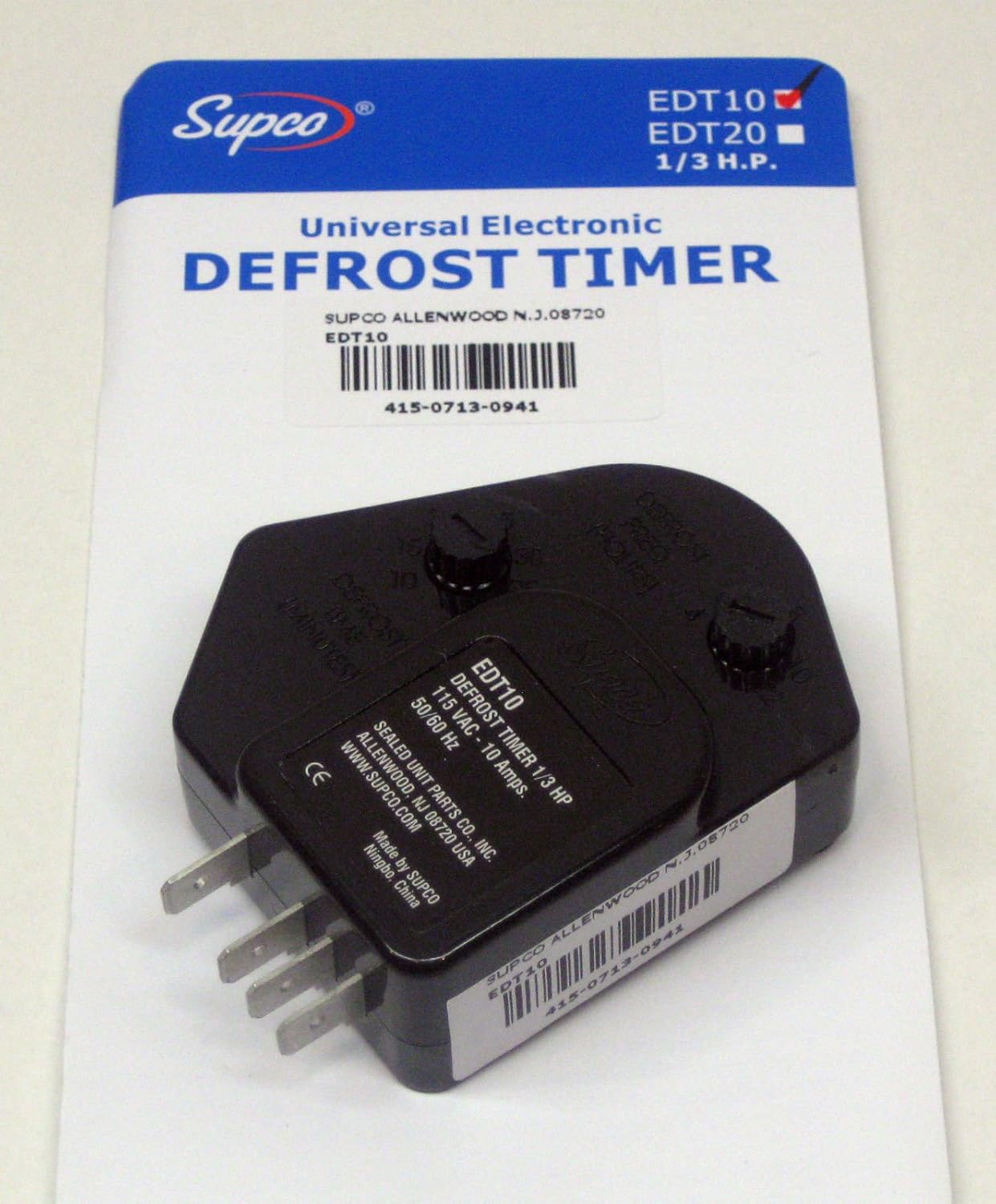 Supco EDT10 Electronic Defrost Timer