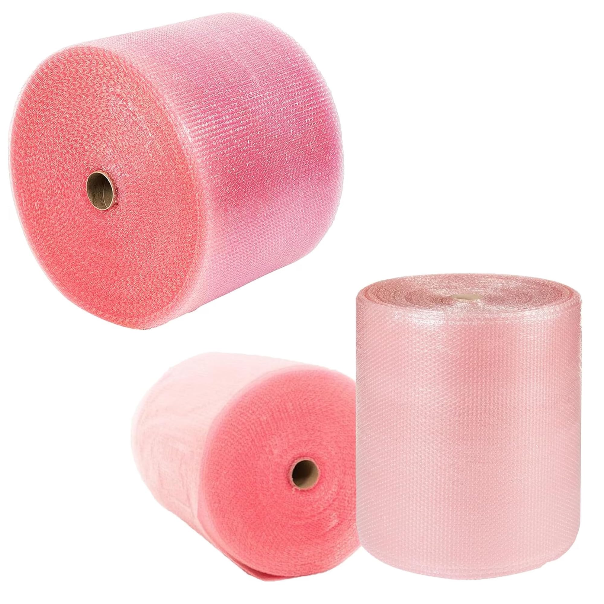 500mm Wide Pink Anti Static Bubble Wrap Rolls For Picking Packing Storage & Electrical Equipment (500mm x 50m)