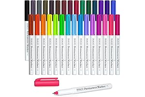 Shuttle Art Permanent Markers - 30 Bold Colors and an Ultra Fine Tip