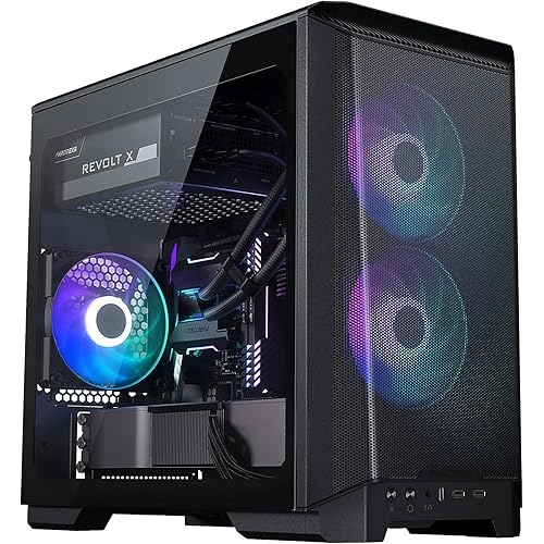 Phanteks (PH-EC200ATG_DBK01) Eclipse P200A D-RGB, high Airflow Ultra-fine mesh Design, Mini-ITX Tower, Digital-RGB Lighting, 120mm D-RGB case Fans, Tempered Glass, Black