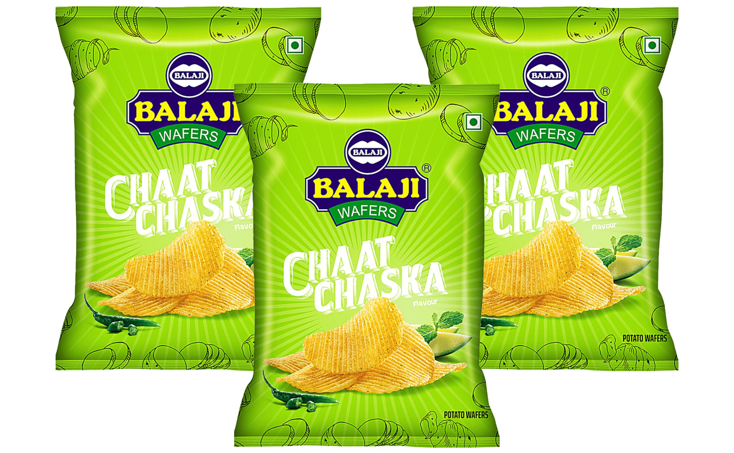 BALAJI WAFERS Chaat Chaska Patato Chips, 40g (Pack Of 3) - HUMARABAZAR (B0CTTPZ2T2) Amazon Price History, Amazon Price Tracker