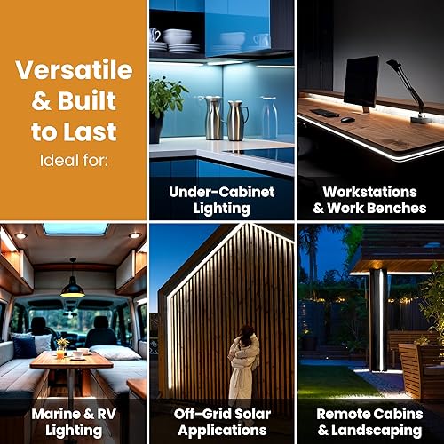 Miniatura 7 de 12V-24V Amplio rango de voltaje de aluminio rígido DC 12 voltios a 24 voltios iluminación LED 11.8 "barra de luz LED tira de lámpara debajo del