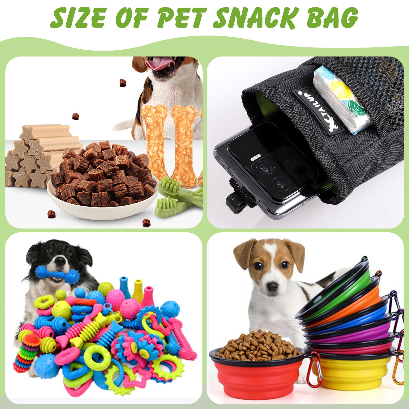Lanjue 2 Pieces Small Dog Treat Bags - Image 4
