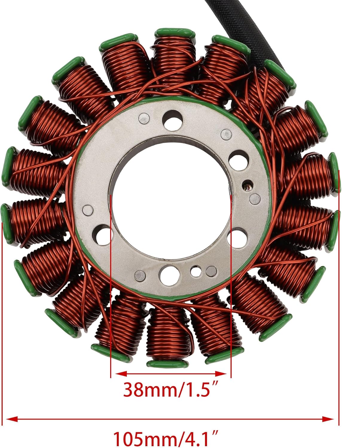 WOOSTAR 18 Coil 3 Wire Magneto Stator Replacement for YZF R6 2003-2005 YZF R6S 2006-2009 OEM 5SL-81410-00