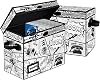 2 Pack Collection Comic Book Storage Boxes, Protector Organizer 15.8 X 7.8 X 11.8 Collapsible Short Box Holds 160-180 Comic Book Heavy Duty Bin Container Holder Shelf