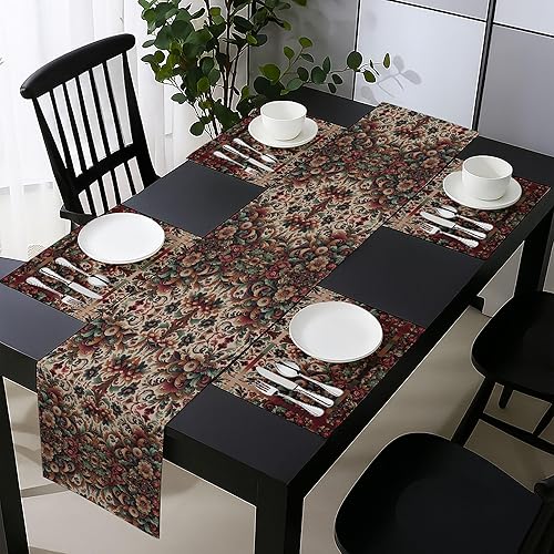 Miniatura 15 de Ambesonne Mal de Ojo Tablero de Mesa, Patrón Simétrico Ojo Que Todo Lo Ve Supersticioso Turco Étnico, Tablero Rectanglar para Comedor y Cocina, 16"