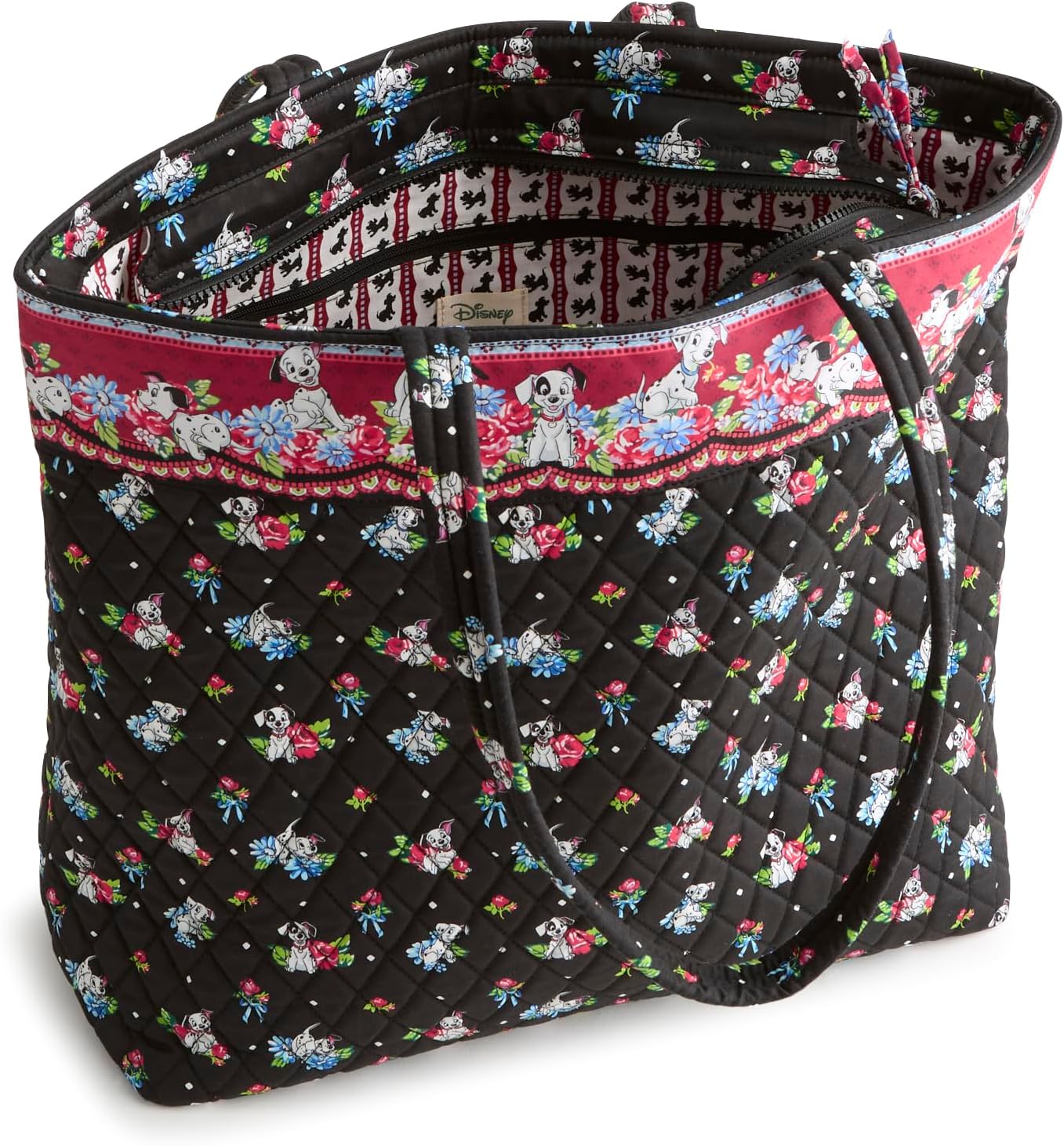 Vera Bradley Premium Cotton Disney Original Zip Tote Bag, Ski Weekend Mickey and Friends - Image 4