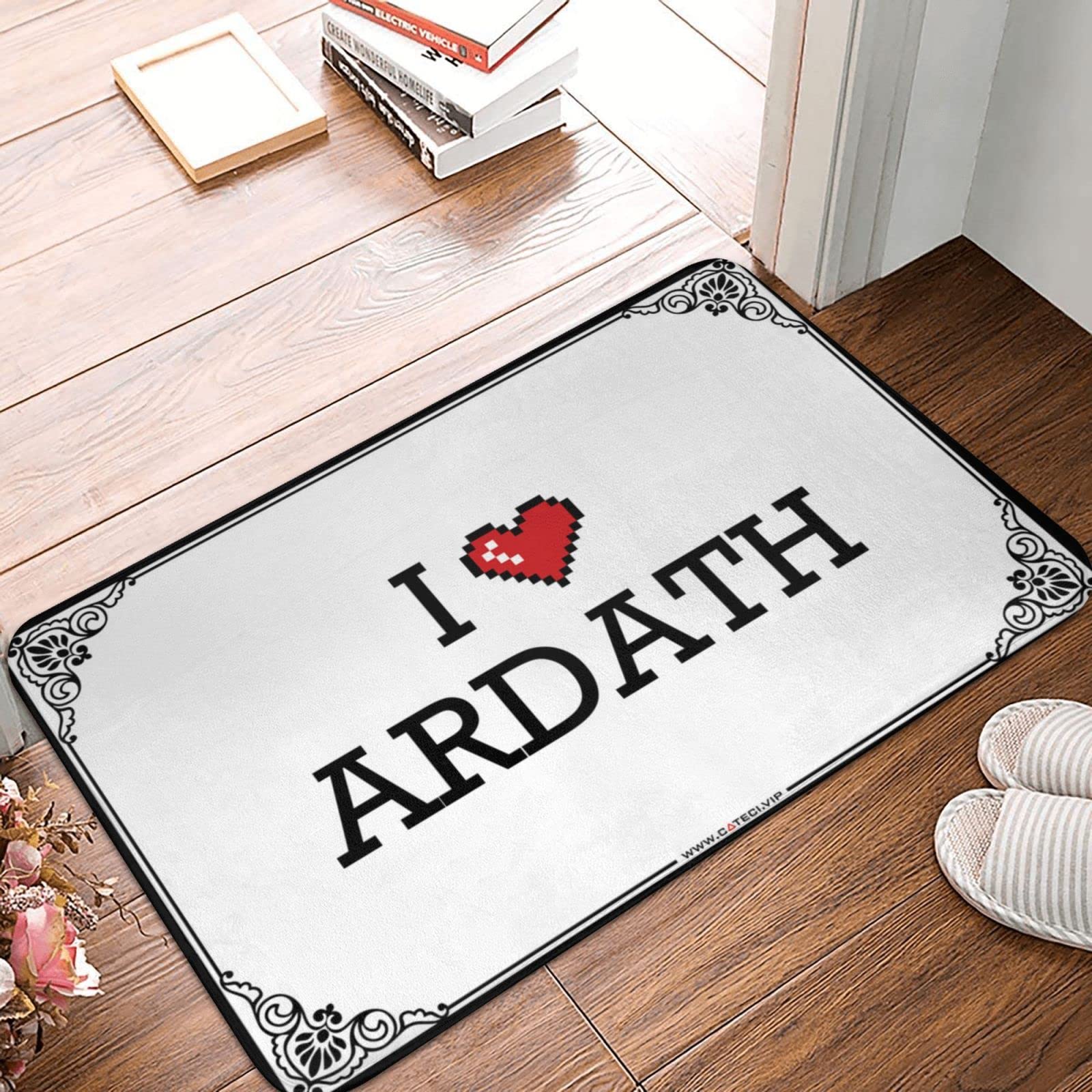 Paillasson chambre I Love Ardath : le tapis uni témoin de vos passions