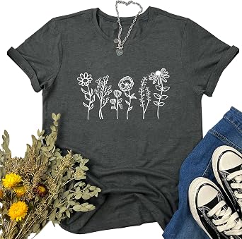 LOOKFACE Women Graphic Shirts Cute Tees