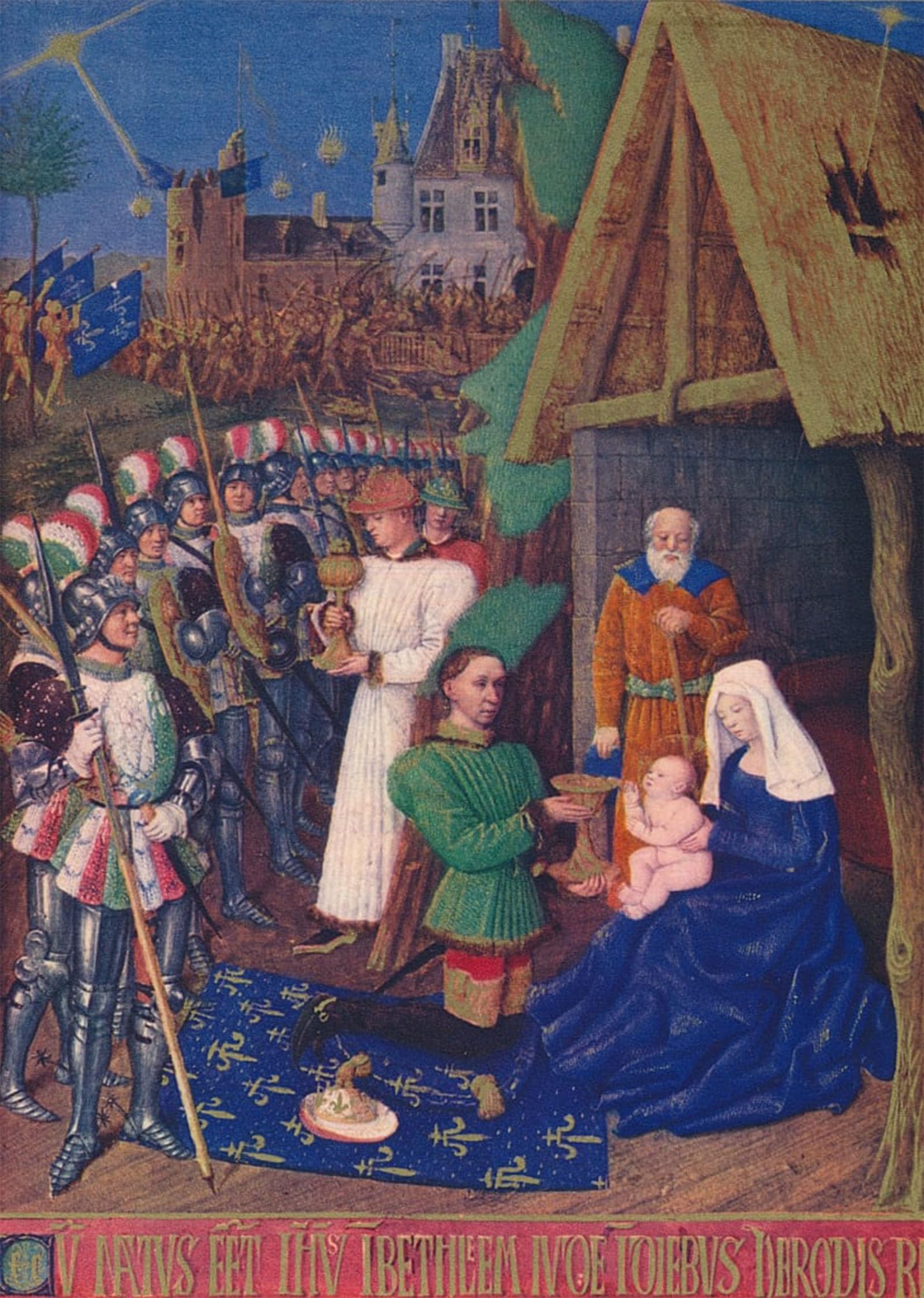 POSTERIIk Famous Modern Artwork Art Mural the Adoration of the Magi by Jean Fouquet Oil Paintings Pictures for Home Decor 60x90cm