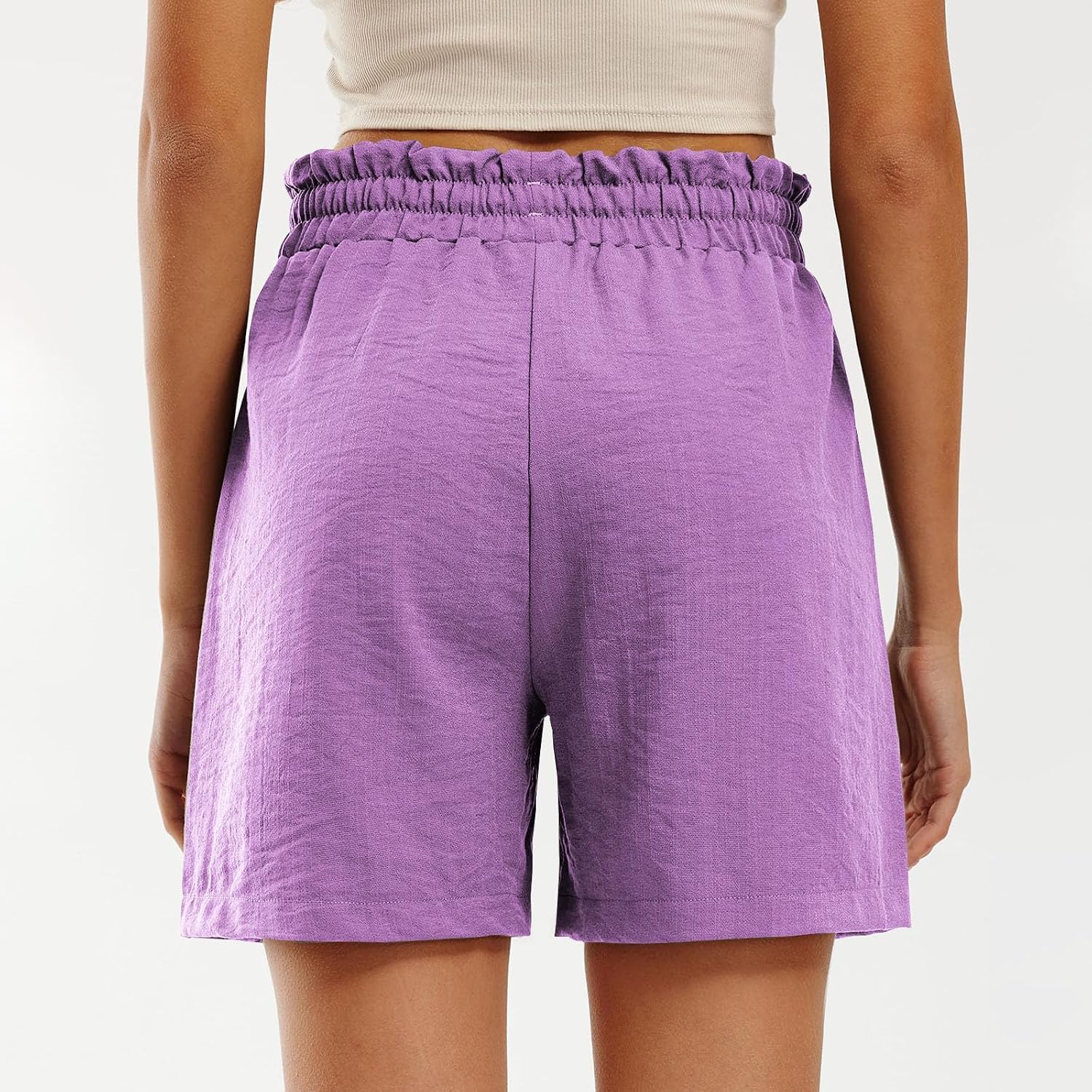 Kubbon Shorts for Women Lightweight Trendy Summer Drawstring Shorts Lounge Beach Shorts 2025 Fashion Vacation Shorts