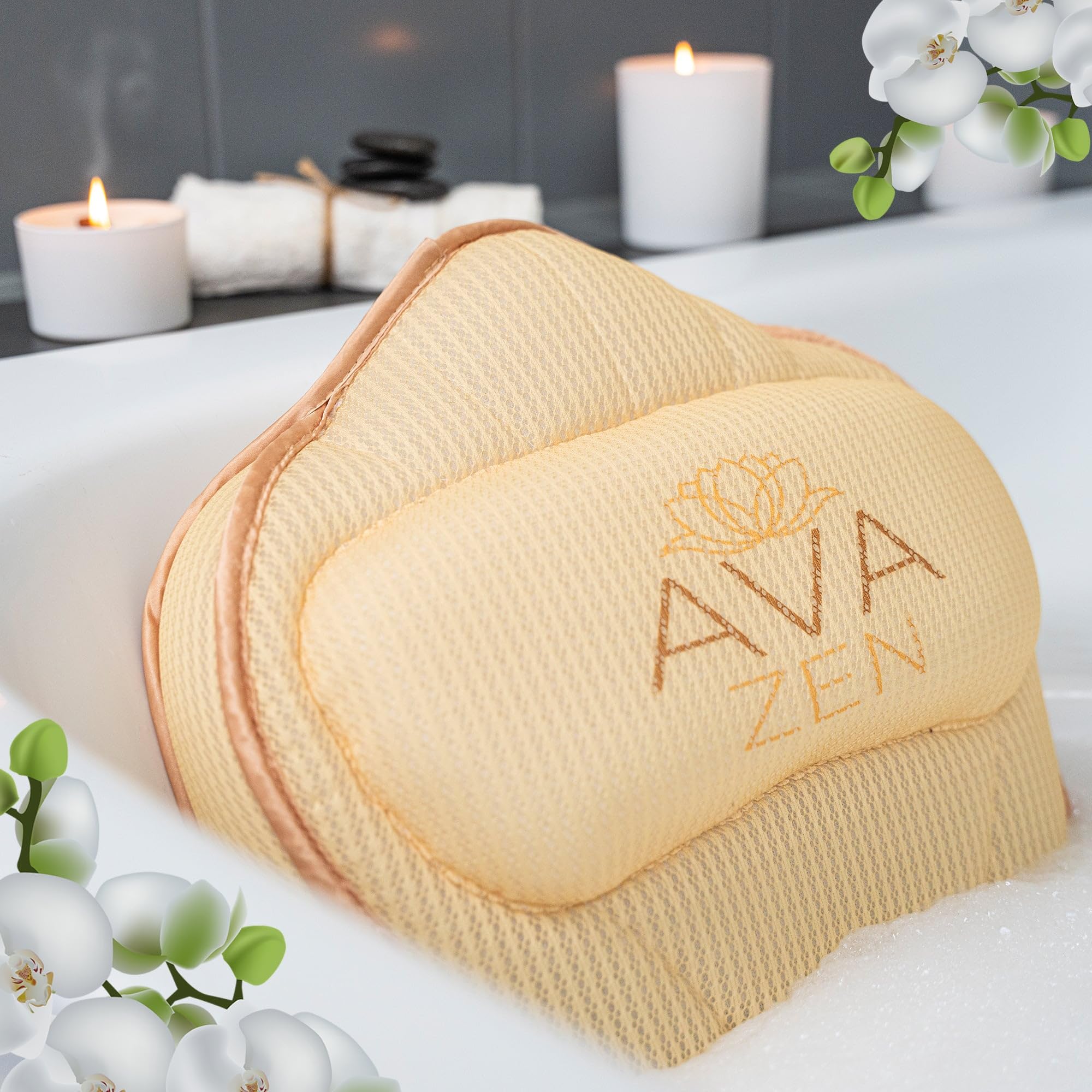 Amazon.com: Ava Zen Extra Large Bath Pillow, Bath Pillow for Tub