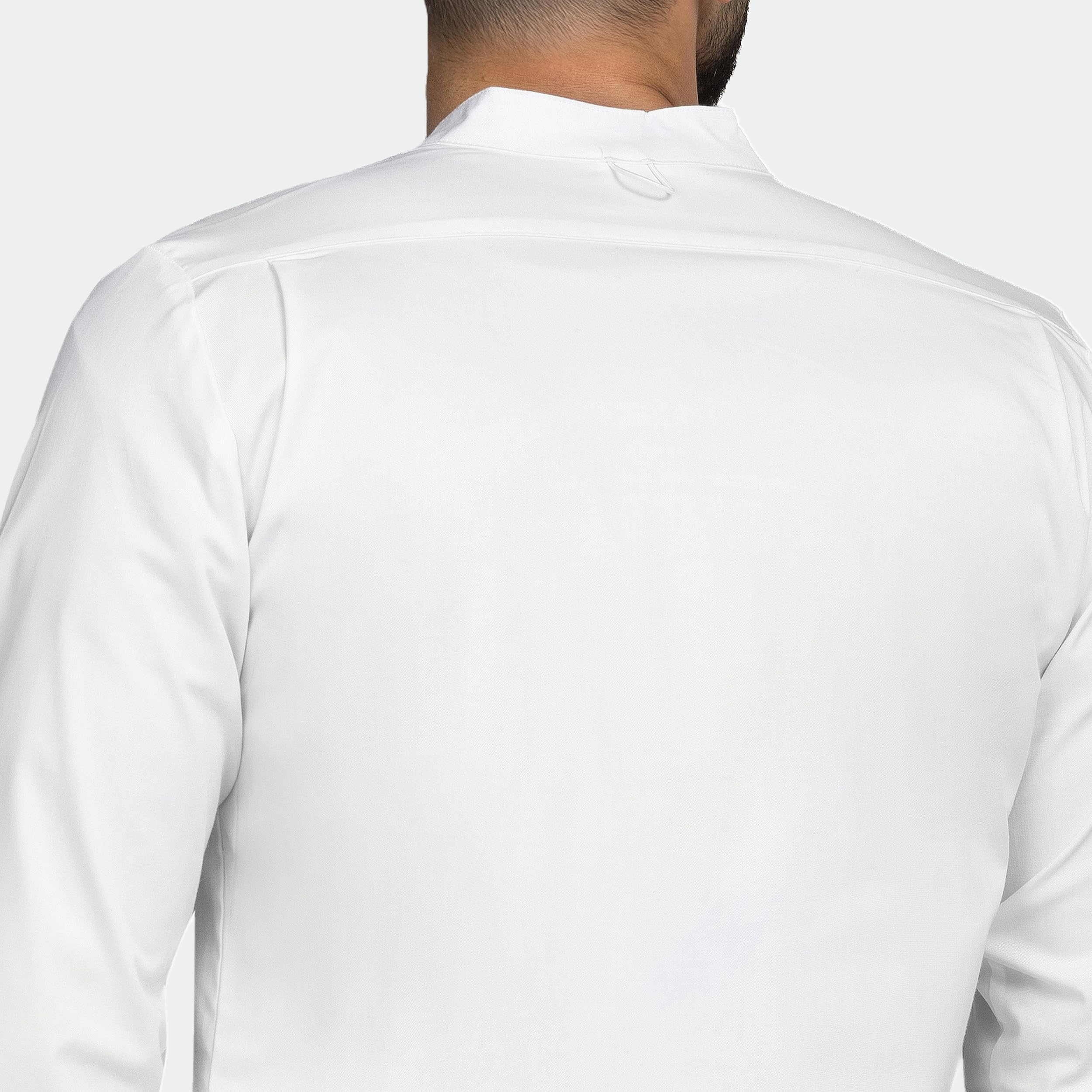 B-well Antonio Camice Laboratorio Uomo Cotone e Polyester Camice Medico Uomo con Maniche Lunghe, 3 Tasche e Fissaggio con Bottoni Automatici