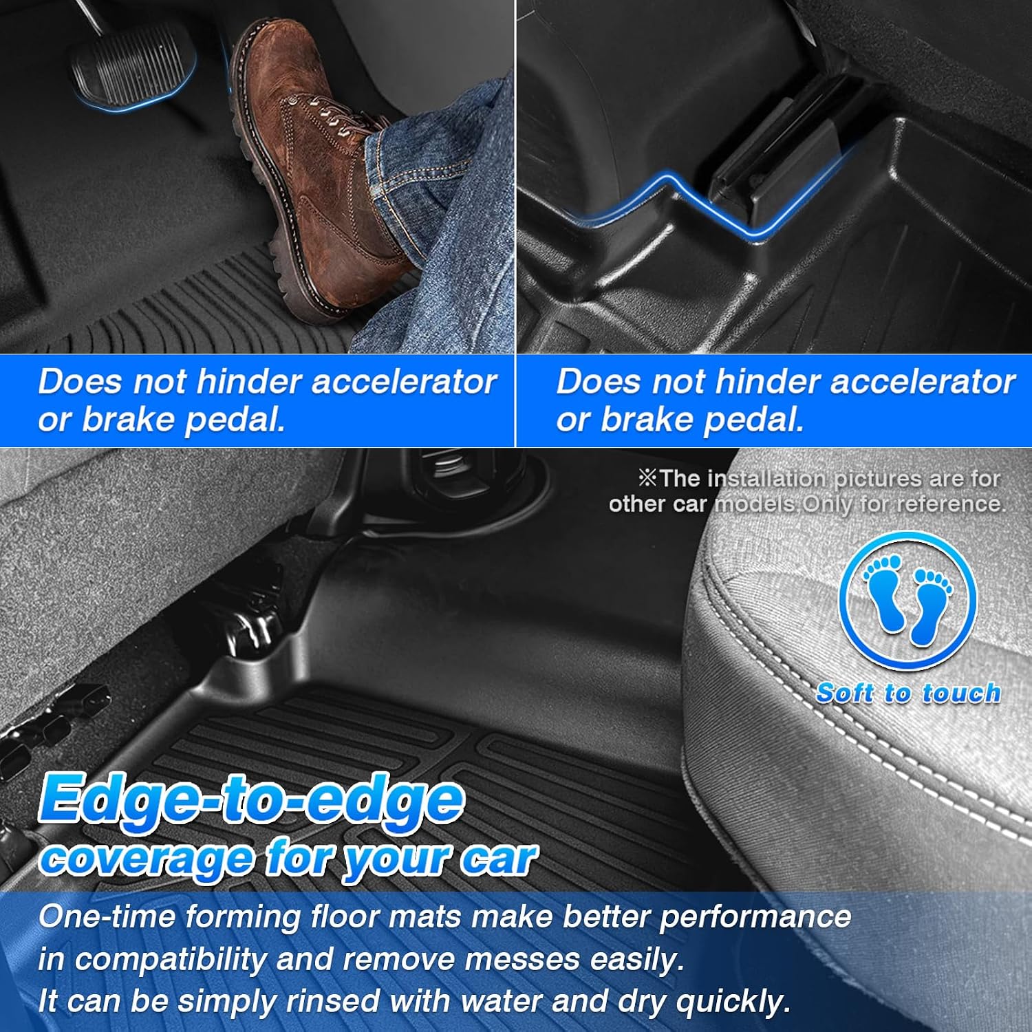 CARTIST Floor Mats for Dodge Ram 2500/3500 Crew Cab 2019-2026 Bucket Seat (Not for PTO KIT Models), All Weather Car Mats for Ram 2500/3500 Accessories, Heavy Duty Rubber Mats image 4
