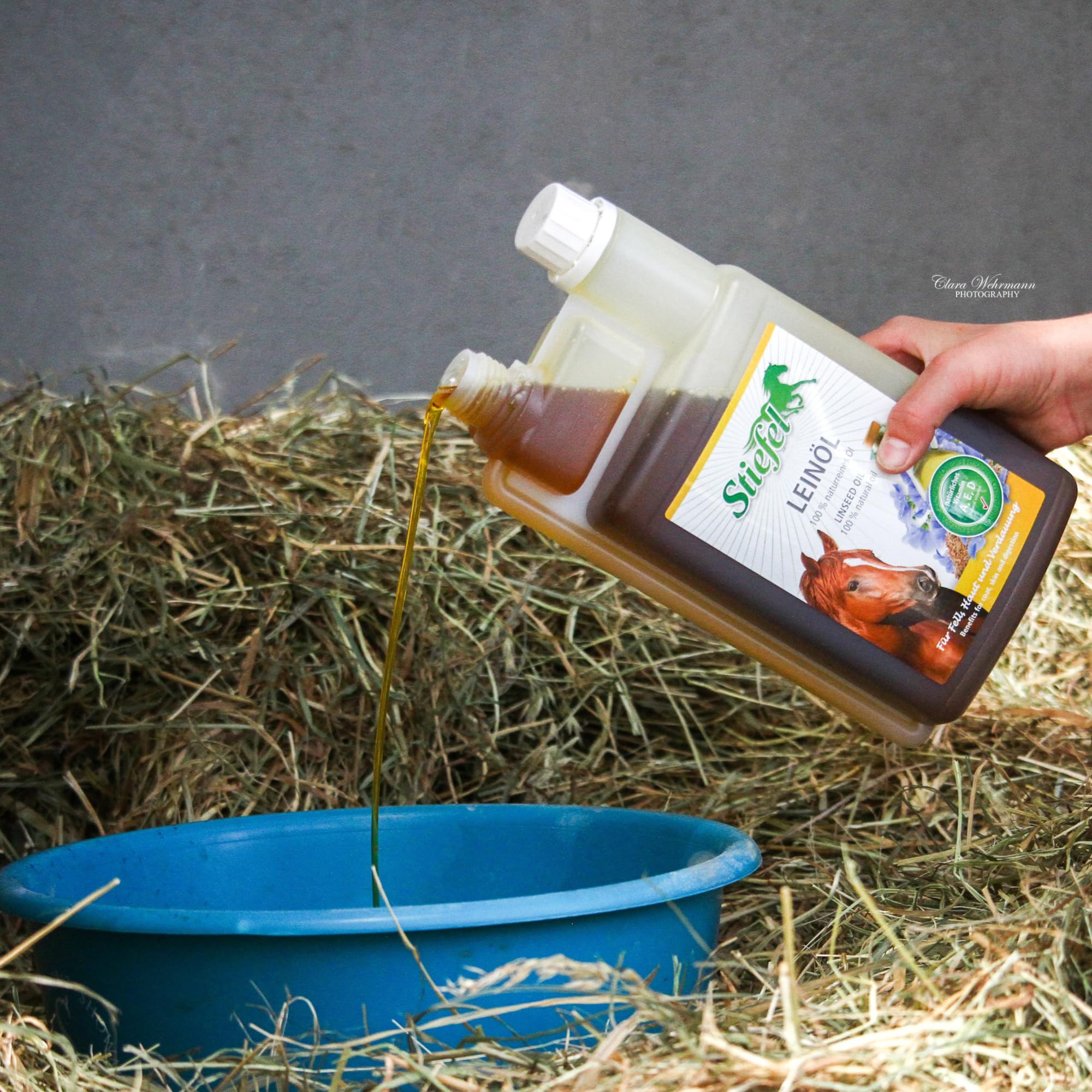 Olio Di Lino Stiefel Per Cavalli - 2 X 1 Litro, Integratore Alimentare - Foto 3