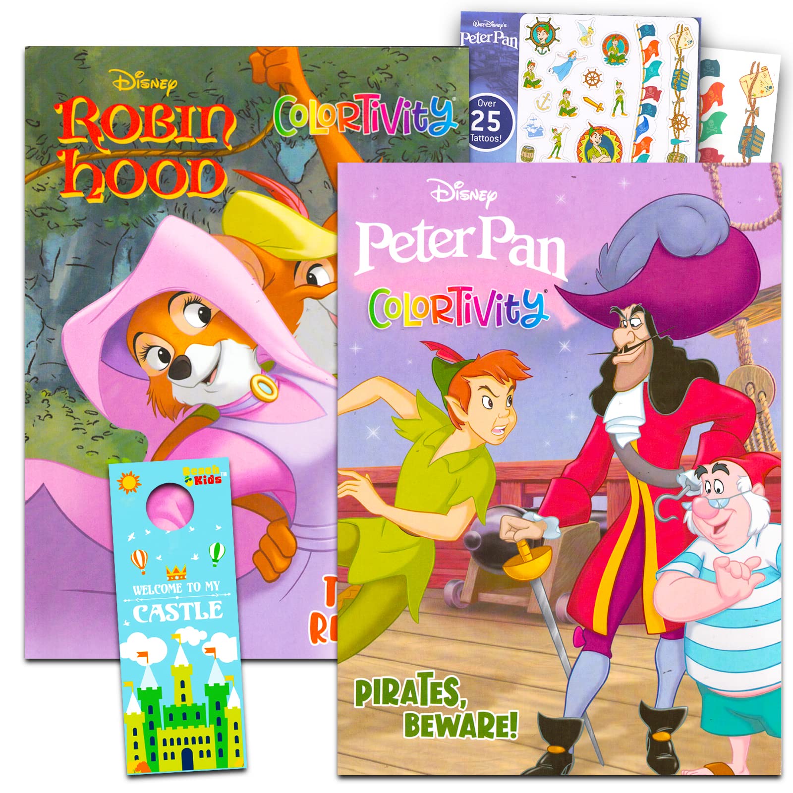 Buy Disney Peter Pan Coloring and Activity Book Set for Kids Bundle with 2 Jumbo Disney Books