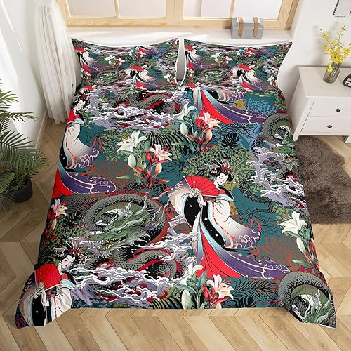 Miniatura 11 de Juego de funda de edredón de escorpión dorado, tamaño queen, exótico, tribal, retro, juego de ropa de cama de lujo para adultos, mujeres y hombres,