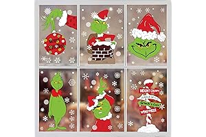 Enchanting Grinch Window Decals: Festive Holiday Decorations