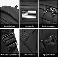 Vista 4 de Mochila táctica militar Wotony, mochila para hombres negra pequeña mochila táctica de asalto