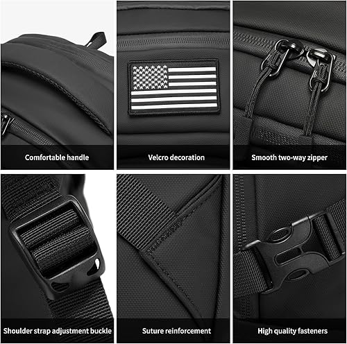 Miniatura 4 de Wotony Mochila táctica militar, mochila para hombres pequeña bolsa táctica de asalto negro