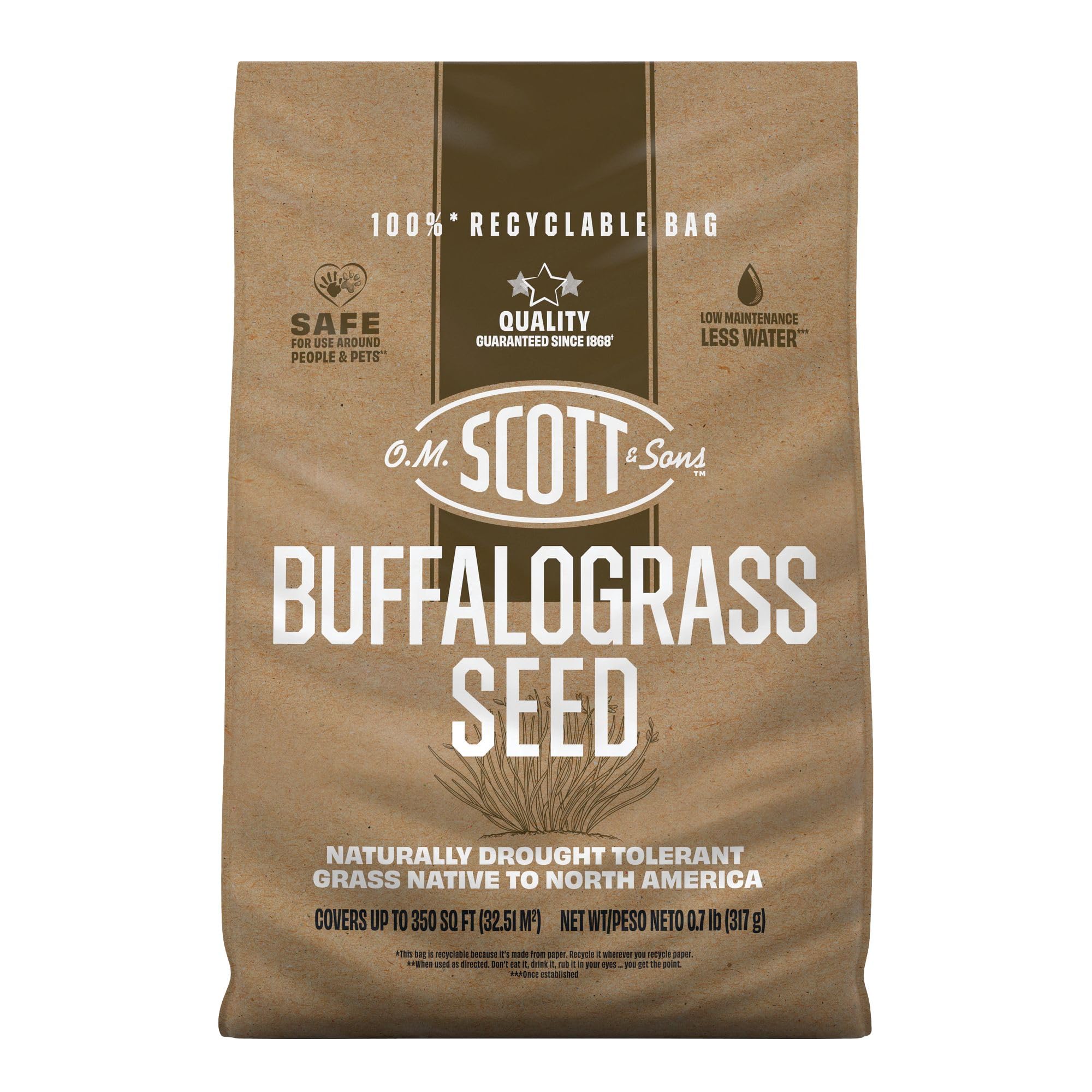 O.M. Scott &amp; Sons Buffalograss Seed, 0.7 lb.