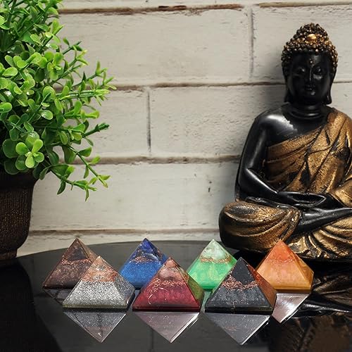 Miniatura 2 de 7 mini pirámides para cuidado personal, armonía, meditación, yoga, espiritualidad, decoración de cristal, espacio de trabajo de equilibrio hecho de