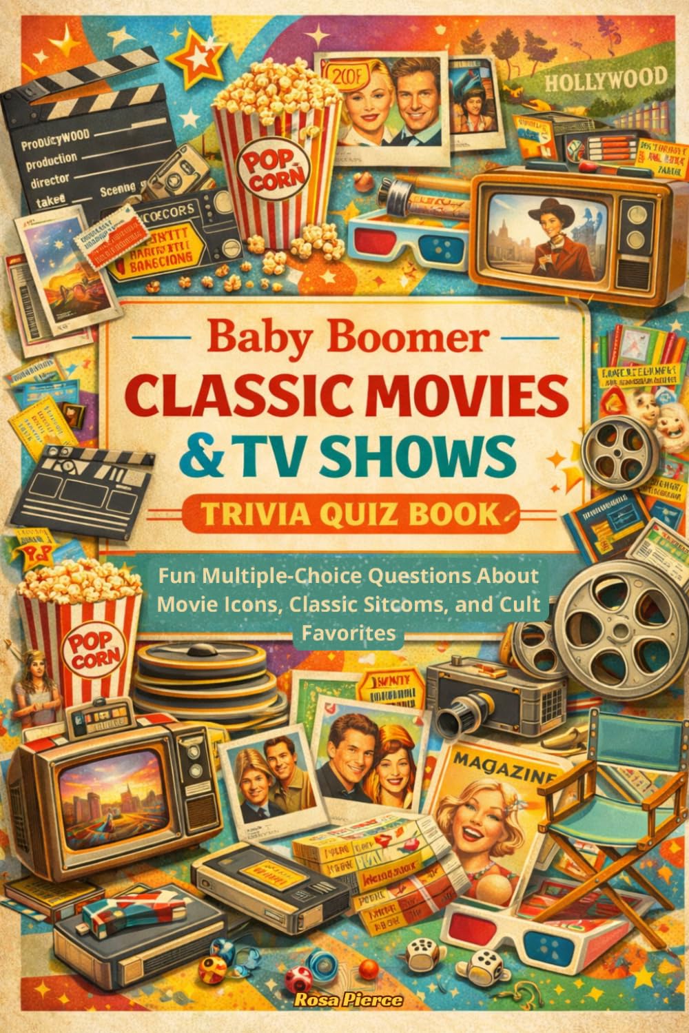 Baby Boomer Classic Movies & TV Shows Trivia Quiz Book: Fun Multiple-Choice Questions About Movie Icons, Classic Sitcoms, and Cult Favorites