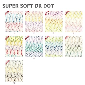 Amazon | NASKA 手編み毛糸 スーパーソフト DK ドット 合太 COL
