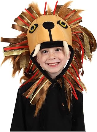 Luna Lovegood Lion Costume Hat Accessory - Plush Lion Hat with Ribbon Mane